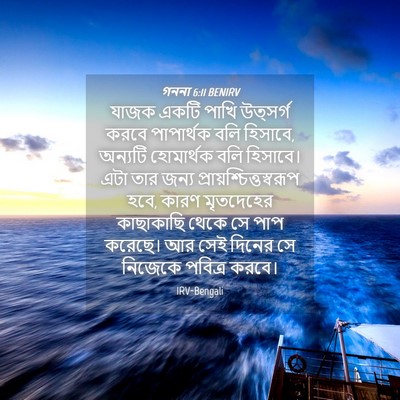 Picture 04 - গননা 6:11 BENIRV - যাজক একটি পাখি - Bible Verse Picture