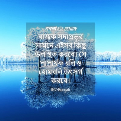 Picture 04 - গননা 6:16 BENIRV - যাজক সদাপ্রভুর - Bible Verse Picture