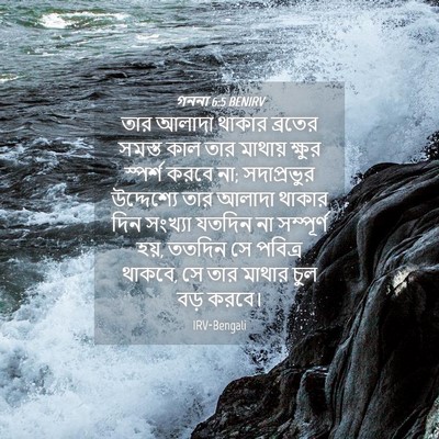 Picture 04 - গননা 6:5 BENIRV - তার আলাদা থাকার - Bible Verse Picture