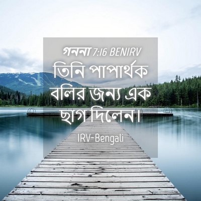 Picture 04 - গননা 7:16 BENIRV - তিনি পাপার্থক - Bible Verse Picture