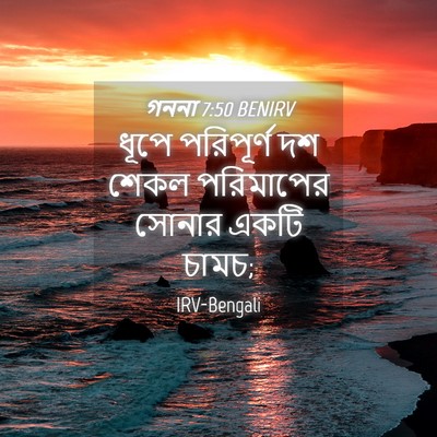 Picture 04 - গননা 7:50 BENIRV - ধূপে পরিপূর্ণ দশ - Bible Verse Picture