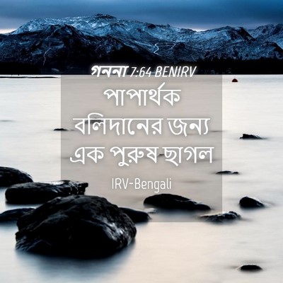 Picture 04 - গননা 7:64 BENIRV - পাপার্থক বলিদানের - Bible Verse Picture