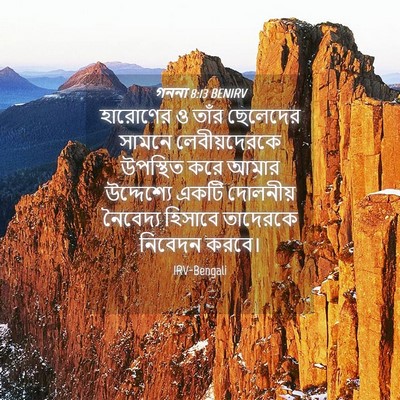 Picture 04 - গননা 8:13 BENIRV - হারোণের ও তাঁর - Bible Verse Picture