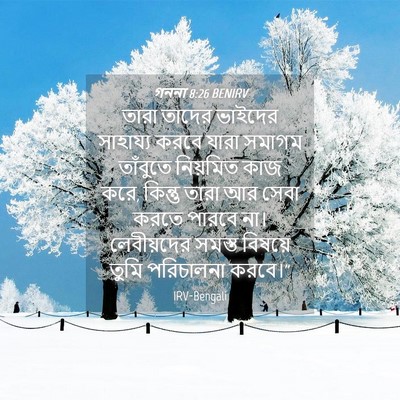 Picture 04 - গননা 8:26 BENIRV - তারা তাদের ভাইদের - Bible Verse Picture