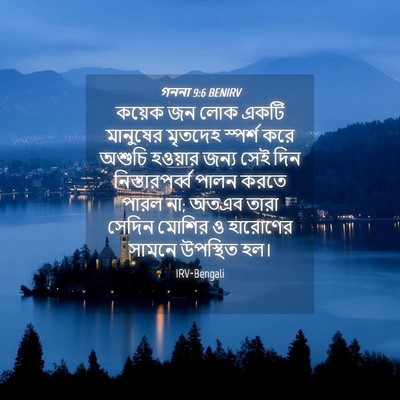 Picture 04 - গননা 9:6 BENIRV - কয়েক জন লোক একটি - Bible Verse Picture