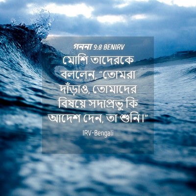 Picture 04 - গননা 9:8 BENIRV - মোশি তাদেরকে - Bible Verse Picture