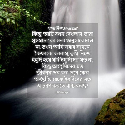 Picture 04 - গালাতীয়া 2:14 BENIRV - কিন্তু, আমি যখন - Bible Verse Picture