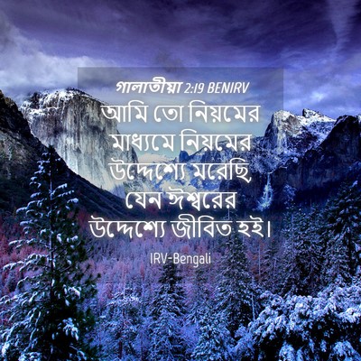 Picture 04 - গালাতীয়া 2:19 BENIRV - আমি তো নিয়মের - Bible Verse Picture