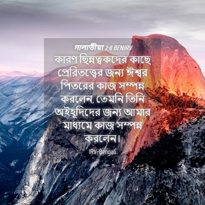 Picture 04 - গালাতীয়া 2:8 BENIRV - কারণ ছিন্নত্বকদের - Bible Verse Picture