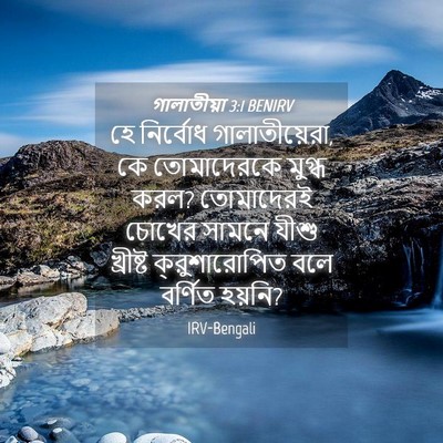 Picture 04 - গালাতীয়া 3:1 BENIRV - হে নির্বোধ - Bible Verse Picture