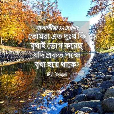 Picture 04 - গালাতীয়া 3:4 BENIRV - তোমরা এত দুঃখ কি - Bible Verse Picture