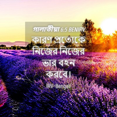 Picture 04 - গালাতীয়া 6:5 BENIRV - কারণ প্রত্যেকে - Bible Verse Picture