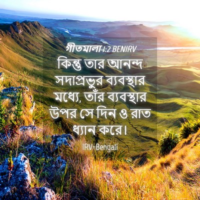 Picture 04 - গীতমালা 1:2 BENIRV - কিন্তু তার আনন্দ - Bible Verse Picture