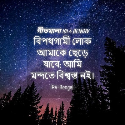 Picture 04 - গীতমালা 101:4 BENIRV - বিপথগামী লোক - Bible Verse Picture