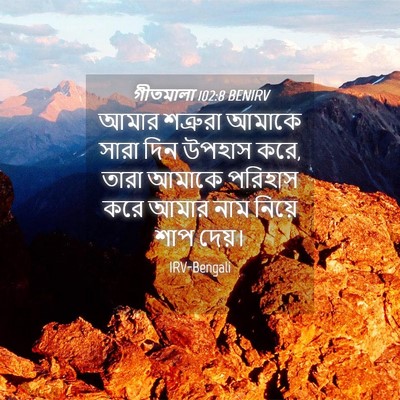 Picture 04 - গীতমালা 102:8 BENIRV - আমার শত্রুরা - Bible Verse Picture