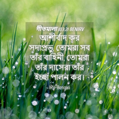 Picture 04 - গীতমালা 103:21 BENIRV - আশীর্বাদ কর - Bible Verse Picture
