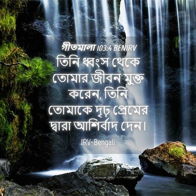 Picture 04 - গীতমালা 103:4 BENIRV - তিনি ধ্বংস থেকে - Bible Verse Picture