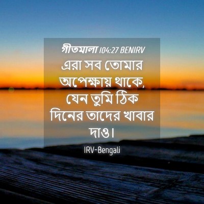 Picture 04 - গীতমালা 104:27 BENIRV - এরা সব তোমার - Bible Verse Picture