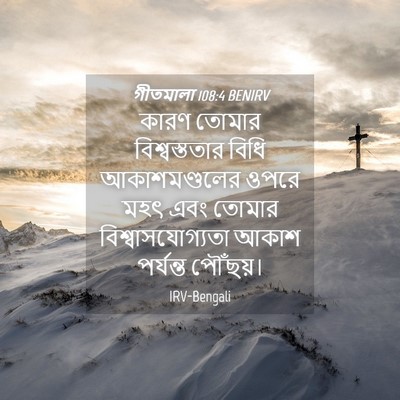 Picture 04 - গীতমালা 108:4 BENIRV - কারণ তোমার - Bible Verse Picture