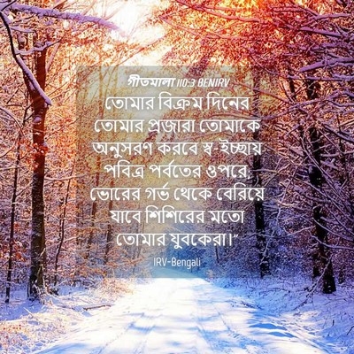 Picture 04 - গীতমালা 110:3 BENIRV - তোমার বিক্রম - Bible Verse Picture