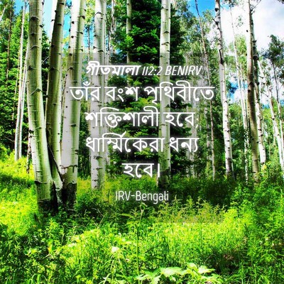 Picture 04 - গীতমালা 112:2 BENIRV - তাঁর বংশ পৃথিবীতে - Bible Verse Picture