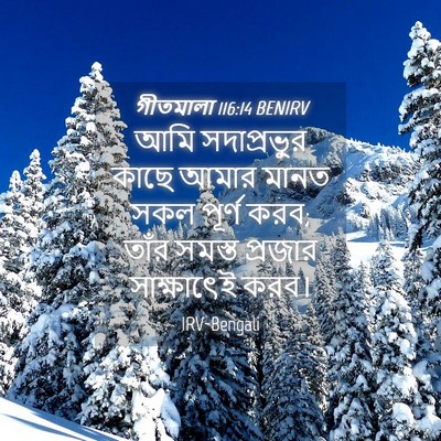 Picture 04 - গীতমালা 116:14 BENIRV - আমি সদাপ্রভুুর - Bible Verse Picture