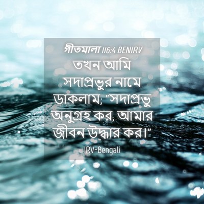 Picture 04 - গীতমালা 116:4 BENIRV - তখন আমি - Bible Verse Picture