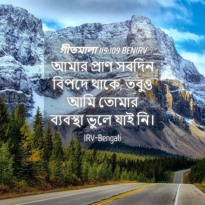 Picture 04 - গীতমালা 119:109 BENIRV - আমার প্রাণ সবদিন - Bible Verse Picture