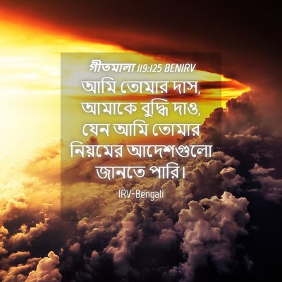 Picture 04 - গীতমালা 119:125 BENIRV - আমি তোমার দাস, - Bible Verse Picture
