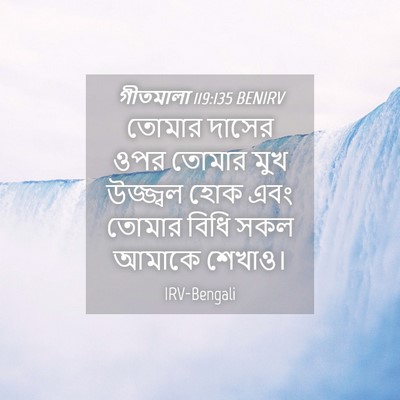 Picture 04 - গীতমালা 119:135 BENIRV - তোমার দাসের ওপর - Bible Verse Picture