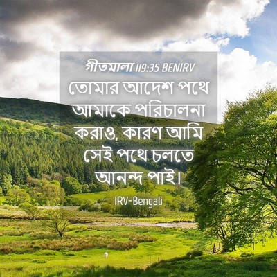 Picture 04 - গীতমালা 119:35 BENIRV - তোমার আদেশ পথে - Bible Verse Picture