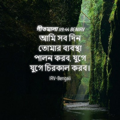 Picture 04 - গীতমালা 119:44 BENIRV - আমি সব দিন তোমার - Bible Verse Picture