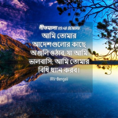 Picture 04 - গীতমালা 119:48 BENIRV - আমি তোমার - Bible Verse Picture
