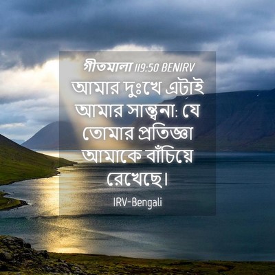 Picture 04 - গীতমালা 119:50 BENIRV - আমার দুঃখে এটাই - Bible Verse Picture