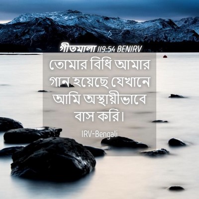 Picture 04 - গীতমালা 119:54 BENIRV - তোমার বিধি আমার - Bible Verse Picture