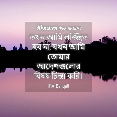 Picture 04 - গীতমালা 119:6 BENIRV - তখন আমি লজ্জিত হব - Bible Verse Picture
