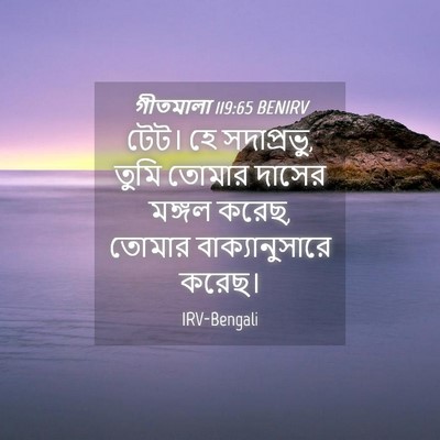 Picture 04 - গীতমালা 119:65 BENIRV - টেট। হে সদাপ্রভুু, - Bible Verse Picture