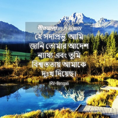Picture 04 - গীতমালা 119:75 BENIRV - হে সদাপ্রভুু, আমি - Bible Verse Picture