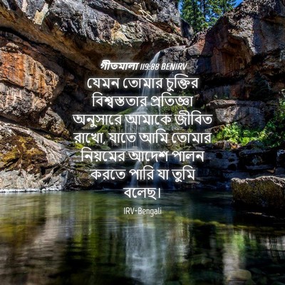 Picture 04 - গীতমালা 119:88 BENIRV - যেমন তোমার - Bible Verse Picture