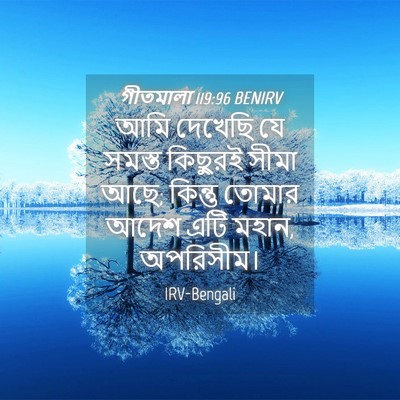 Picture 04 - গীতমালা 119:96 BENIRV - আমি দেখেছি যে - Bible Verse Picture