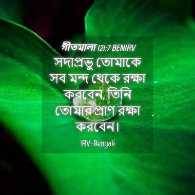 Picture 04 - গীতমালা 121:7 BENIRV - সদাপ্রভুু তোমাকে - Bible Verse Picture