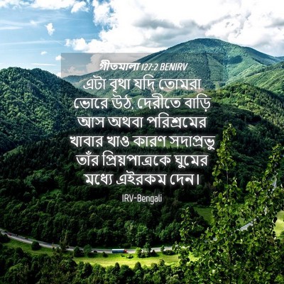 Picture 04 - গীতমালা 127:2 BENIRV - এটা বৃথা যদি তোমরা - Bible Verse Picture