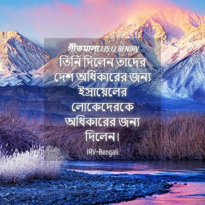 Picture 04 - গীতমালা 135:12 BENIRV - তিনি দিলেন তাদের - Bible Verse Picture