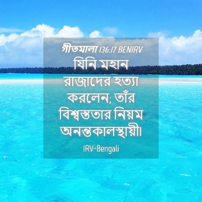Picture 04 - গীতমালা 136:17 BENIRV - যিনি মহান রাজাদের - Bible Verse Picture
