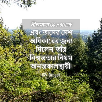 Picture 04 - গীতমালা 136:21 BENIRV - এবং তাদের দেশ - Bible Verse Picture