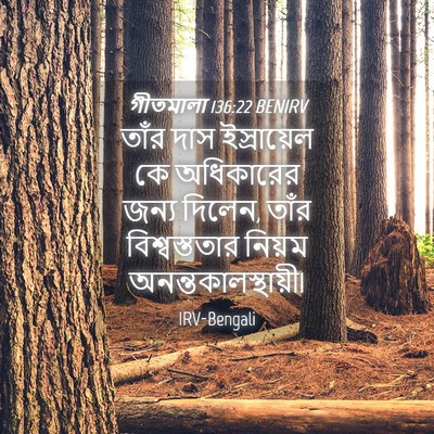 Picture 04 - গীতমালা 136:22 BENIRV - তাঁর দাস - Bible Verse Picture