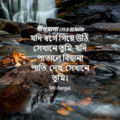 Picture 04 - গীতমালা 139:8 BENIRV - যদি স্বর্গে গিয়ে - Bible Verse Picture