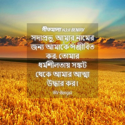 Picture 04 - গীতমালা 143:11 BENIRV - সদাপ্রভুু, আমার - Bible Verse Picture