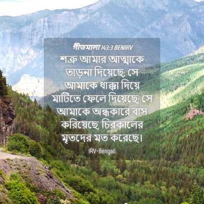 Picture 04 - গীতমালা 143:3 BENIRV - শত্রু আমার - Bible Verse Picture