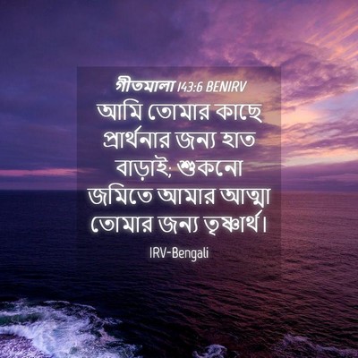 Picture 04 - গীতমালা 143:6 BENIRV - আমি তোমার কাছে - Bible Verse Picture
